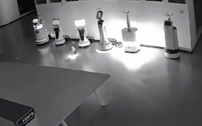 Viral Video Captures Robot Leading Other Robots Away from Showroom